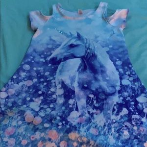 Blue unicorn dress